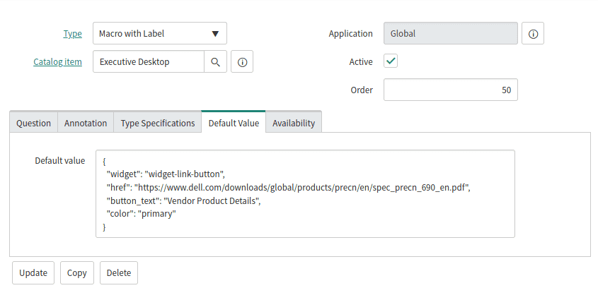 Button Widget Example Variable Form 1